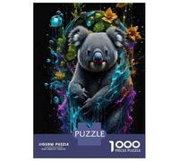Rompecabezas para Adultos 1000 Piezas Koala Wall Art Print Rompecabezas para Adultos Juegos De Relajación Carrera De Velocidad De Manos Juego Desafiante Regalos 52x38cm/1000pcs