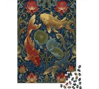 Rompecabezas para Adultos 1000 Piezas Koi Fish Pond Pattern-2 Rompecabezas para Adultos Juguetes DIY Análisis Y Lógica Diversión En Casa Actividades, 70x50cm/1000pcs