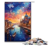 Rompecabezas para Adultos 1000 Piezas La Colorida psicodelia de Venecia Rompecabezas Cada Pieza es única Juego desafiante y Divertido para Toda la Familia 75x50cm