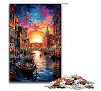 Rompecabezas para Adultos 1000 Piezas La Colorida psicodelia de Venecia Rompecabezas Juego Juguetes Divertidos 75x50cm