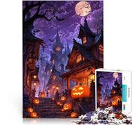 Rompecabezas para Adultos 1000 Piezas La Leyenda del Castillo de la Noche Oscura Juego Intelectual Juego de desafío único 52x38cm