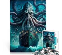 Rompecabezas para Adultos 1000 Piezas La Llamada de Cthulhu Juego desafiante y Juego Familiar Interacción Entre Padres e Hijos 38x26cm