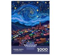 Rompecabezas para Adultos 1000 Piezas La Paz, Bolivia, Starry Night Illustration Rompecabezas para Adultos Juegos Relajantes Que Mejoran La Memoria Regalos Y Cumpleaños Únicos 70x50cm/1000pcs