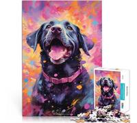 Rompecabezas para adultos 1000 piezas Labrador Sonriendo Puzzle Rompecabezas 14.96" x 20.47" con piezas de formas aleatorias totalmente encajables
