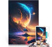 Rompecabezas para Adultos 1000 Piezas Lago del Paisaje Estelar para el Juguete de desafío de Juego Educativo Una Obra de Arte 38x26cm