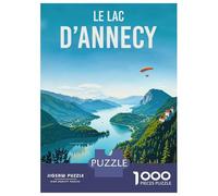 Rompecabezas para Adultos 1000 Piezas Lake Annecy French Alps Travel Rompecabezas para Adultos Juego Familiar Análisis Y Lógica Actividades Divertidas En Casa, 38x26cm/1000pcs