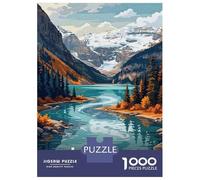 Rompecabezas para Adultos 1000 Piezas Lake Bow Canada Landscape Art Rompecabezas para Adultos Juegos Relajantes Que Mejoran La Memoria Regalos Y Cumpleaños Únicos 70x50cm/1000pcs