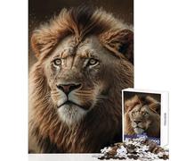 Rompecabezas para Adultos 1000 Piezas León Cerca Cascada Juguetes antiestrés Regalos para Mujeres Hombres Juego Imposible Actividades Divertidas en casa Tamaño 50x75cm