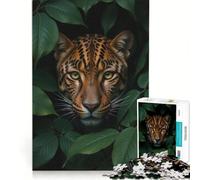 Rompecabezas para Adultos 1000 Piezas Leopardo Genial, Juego de ingenio, interacción Entre Padres e Hijos, fortalece el Amor Entre Parejas 38x26cm