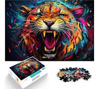 Rompecabezas para adultos 1000 piezas Leopardo legendario colorido juego educativo desafío juguete para la decoración del hogar 19.7 pulgadas x 29.5" para adolescentes 14 años y más