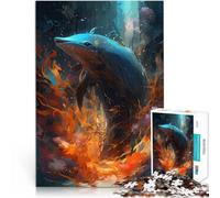 Rompecabezas para Adultos 1000 Piezas Leyenda de los Delfines Reducción del estrés Interesante Regalos para Amigos y Familiares 38x26cm