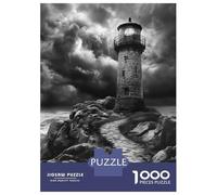 Rompecabezas para Adultos 1000 Piezas Lighthouse on Rocky Coast Rompecabezas para Adolescentes Juegos Familiares Difícil Difícil Cumpleaños Y Navidad 70x50cm/1000pcs