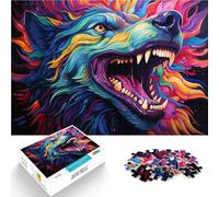 Rompecabezas para adultos 1000 piezas lobo extraño para rompecabezas 14.96" x 20.47" Impresionantes regalos y juguetes para adolescentes de 14 años y más