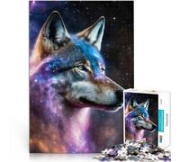 Rompecabezas para Adultos 1000 Piezas Lobo Nebulosa Mística Juguetes de Juego para Regalo Familiar Gran Regalo para Juegos 52x38cm