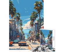 Rompecabezas para Adultos 1000 Piezas Los Ángeles Anime Vintage Decoración del hogar Juguetes Regalo para cumpleaños Juegos Familiares Actividades Divertidas en casa tamaño 50x75cm