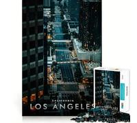 Rompecabezas para Adultos 1000 Piezas Los Ángeles California Premium Edge Art Juguete de Habilidades cognitivas Juego Casual Juego de cumpleaños Divertido (50x75cm)