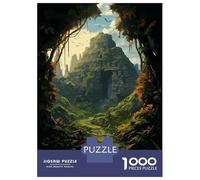 Rompecabezas para Adultos 1000 Piezas Lost Ancient Temple Rompecabezas para Adultos Juegos Divertidos Decoración del Hogar Actividades Divertidas En Casa 52x38cm/1000pcs