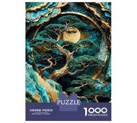 Rompecabezas para Adultos, 1000 Piezas Lunar Forest Kintsugi Art Rompecabezas para Adolescentes, Juguete, Decoración De Pared, Regalos para Amigos Y Familiares 52x38cm/1000pcs