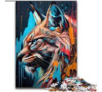 Rompecabezas para Adultos, 1000 Piezas Lynx Panorama Set, cartón Izquierdo, tamaño 26x38cm, desafiante Rompecabezas - Juguete Relajante para Adolescentes