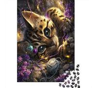 Rompecabezas para Adultos 1000 Piezas Magical Forest Kitten Adventure Rompecabezas para Adolescentes Juego De Ingenio Mejora La Memoria Actividades Divertidas En Casa 52x38cm/1000pcs