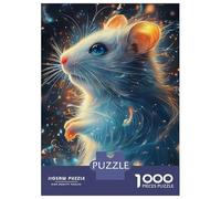 Rompecabezas para Adultos 1000 Piezas Magical White Hamster Rompecabezas para Adultos Juegos Divertidos Desafío Difícil Diversión En Casa Actividades, 38x26cm/1000pcs