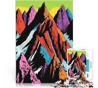 Rompecabezas para Adultos 1000 Piezas Majestuosidad de la montaña en el Arte Pop Desafiante Difícil Regalo de Obra de Arte 75x50cm