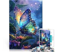 Rompecabezas para Adultos 1000 Piezas Mariposa psicodélica Entrena tu Cerebro y Tus Manos Cada Pieza es única: un desafiante y Divertido Juego Familiar 38x26cm