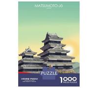 Rompecabezas para Adultos 1000 Piezas Matsumoto Castle in Japan Rompecabezas para Adolescentes Juegos Relajantes Una Obra De Arte Cumpleaños Y Navidad 38x26cm/1000pcs