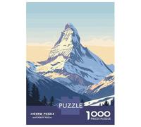 Rompecabezas para Adultos 1000 Piezas Matterhorn Mountain Rompecabezas para Adultos Juego Práctico Difícil Difícil Diversión En Casa Actividades, 52x38cm/1000pcs