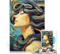 Rompecabezas para Adultos 1000 Piezas Medusa con Serpientes Juegos educativos Decoración del hogar Decoración 52x38cm