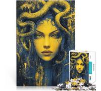 Rompecabezas para Adultos 1000 Piezas Medusa con Serpientes Juegos educativos Decoración del hogar Regalo de Obra de Arte 75x50cm