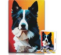 Rompecabezas para Adultos 1000 Piezas Mi Perro Border Collie Hermoso diseño Juego Decoración del hogar Regalo para cumpleaños Tamaño 38x26cm