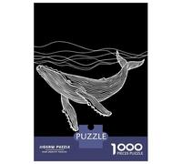 Rompecabezas para Adultos 1000 Piezas Minimal Whale Rompecabezas para Adolescentes Juegos Relajantes Una Obra De Arte Cumpleaños Y Navidad 38x26cm/1000pcs