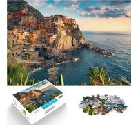 Rompecabezas para Adultos 1000 Piezas Mirador de Cinque Terre Juguetes para aliviar el estrés Decoración hogar 52x38cm
