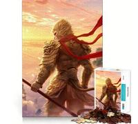 Rompecabezas para Adultos 1000 Piezas Mito Negro Wukong Atardecer Juego de Articulaciones Afiladas,Juego Divertido de Pensamiento,Momento Divertido y Relajado,Arte Navideño para el Ocio 38x52cm