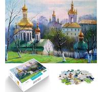 Rompecabezas para Adultos 1000 Piezas Monasterio de Las Cuevas de Kiev Corte de precisión Actividades Divertidas en casa, Regalos de cumpleaños, Regalos de Viaje, 75x50cm
