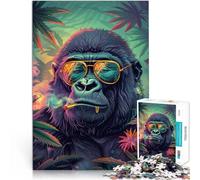 Rompecabezas para Adultos 1000 Piezas Mono de Marihuana Matar el Tiempo en Vacaciones en casa Regalos de cumpleaños, Regalos, Arte Mural 38x26cm