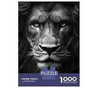 Rompecabezas para Adultos 1000 Piezas Monochrome Lion Portrait Rompecabezas Juegos para Relajarse Vacaciones En Casa Matar El Tiempo Actividades Divertidas En Casa 70x50cm/1000pcs