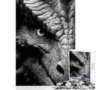 Rompecabezas para Adultos 1000 Piezas Monocromo Dragón Primer Plano Decoración del hogar Juguetes Regalos Ideas Juego práctico Colección de Artistas Bellas Artes tamaño 38x26cm