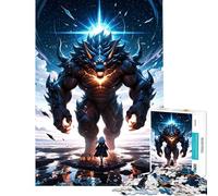 Rompecabezas para Adultos 1000 Piezas Monstruo y niña en la Orilla Difícil y desafiante Carrera de Velocidad de Mano Juguete Decoración de Pared para Mayores de 14 años (38x52cm)