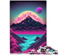 Rompecabezas para adultos, 1000 piezas, montaña japonesa, hermosos rompecabezas desafiantes, 10.3 x 14.95 pulgadas, lista de deseos de Navidad con Papá Noel