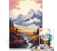 Rompecabezas para Adultos 1000 Piezas Montañas en otoño Reducción del estrés Interesante Decoración de Pared cumpleaños y Navidad 75x50cm