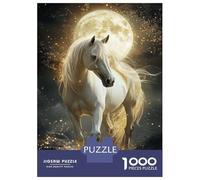 Rompecabezas para Adultos 1000 Piezas Moonlit Horse Magic Rompecabezas para Adultos Juego Práctico Difícil Difícil Diversión En Casa Actividades, 70x50cm/1000pcs
