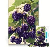 Rompecabezas para adultos 1000 piezas Moras en la rama Diversión con piezas de corte preciso Juguete de construcción que fomenta la concentración Tiempo de ocio Juego artístico para cumpleaños 38x52cm