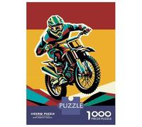Rompecabezas para Adultos 1000 Piezas Motocross WPAP Pop Art Rompecabezas Juegos Relajantes Corte De Precisión Cumpleaños Y Navidad 52x38cm/1000pcs