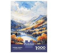 Rompecabezas para Adultos 1000 Piezas Mountain Autumn Glory Rompecabezas Juguete Decoración De Pared Vacaciones En Casa Matar El Tiempo Juego Desafiante Regalos 52x38cm/1000pcs