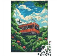 Rompecabezas para Adultos 1000 Piezas Mountain Cable Car Adventure Rompecabezas para Adultos Juegos De Relajación Carrera De Velocidad De Manos Juego Desafiante Regalos 52x38cm/1000pcs