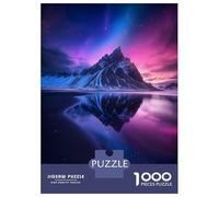Rompecabezas para Adultos 1000 Piezas Mountain Reflection Under Aurora Rompecabezas para Adultos Juegos Familiares Carrera De Velocidad Manual Cumpleaños 38x26cm/1000pcs