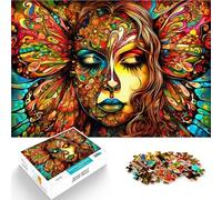 Rompecabezas para Adultos 1000 Piezas Mujer Mariposa Juego Familiar para aliviar el estrés: desafío difícil Regalo Divertido 75x50cm