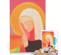 Rompecabezas para Adultos 1000 Piezas Mujer orando en la luz Juego Interactivo para divertirse en Familia para Fortalecer el Amor Entre Parejas 38x26cm